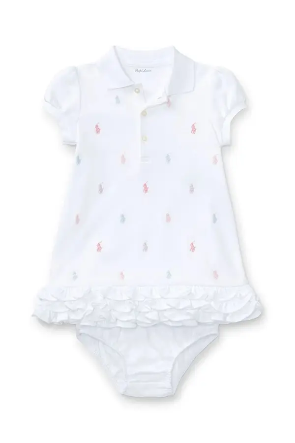 Polo Ralph Lauren Polo Ralph Lauren bombažna obleka za dojenčke