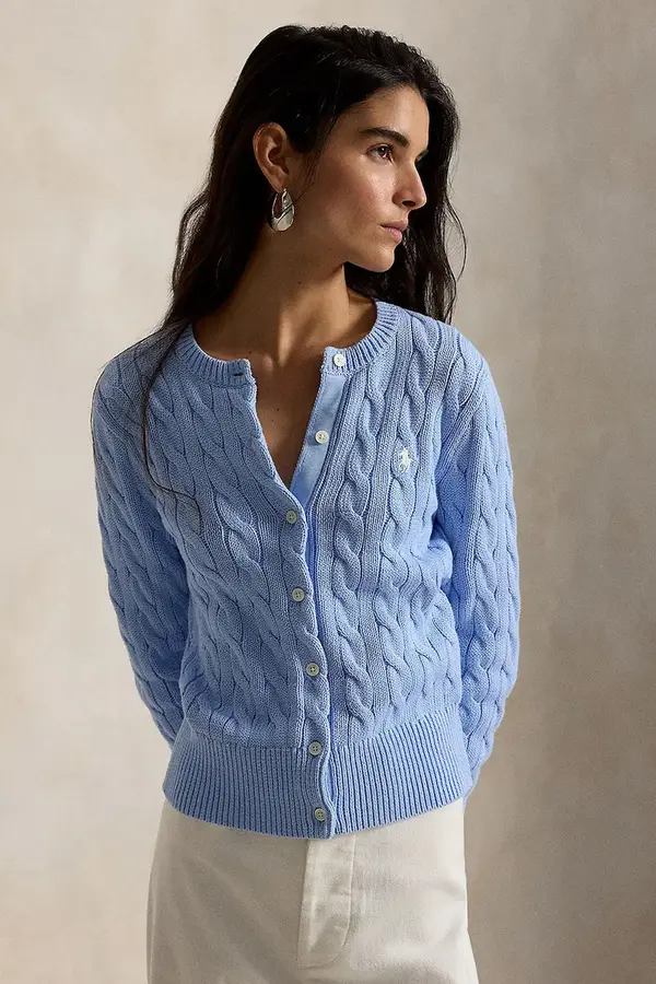 Polo Ralph Lauren Polo Ralph Lauren kardigan ženski bombažen COTTON-LSL-CRD