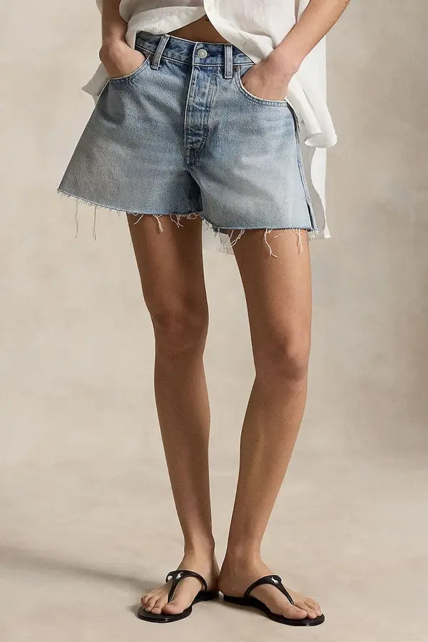 Polo Ralph Lauren Polo Ralph Lauren kratke hlače ženske iz denima RIGID DENIM-WVN-SHORTS
