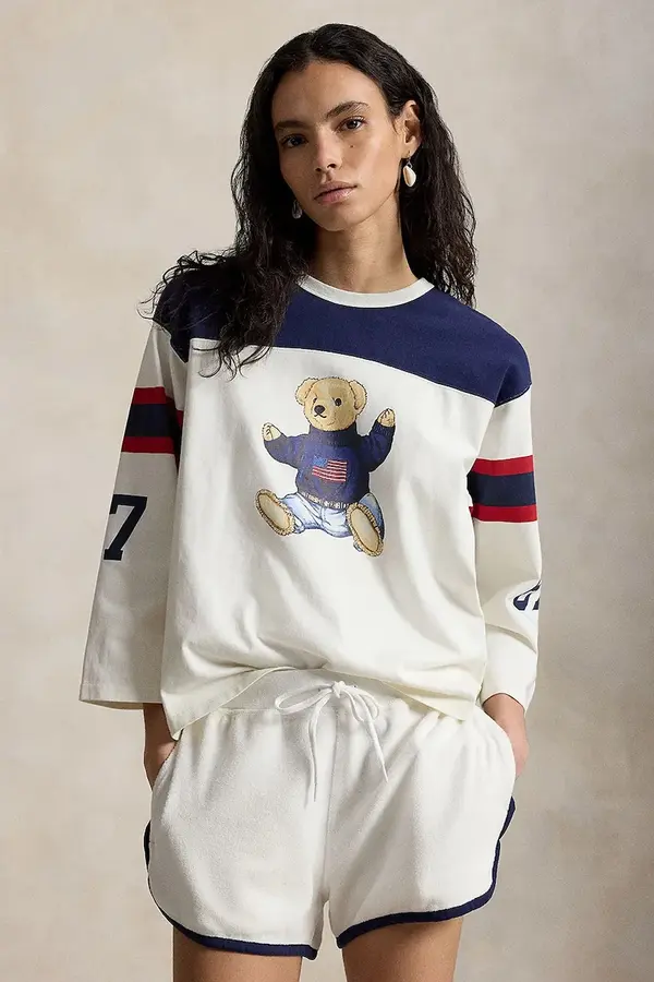 Polo Ralph Lauren Polo Ralph Lauren majica z dolgimi rokavi ženska bombažna EVEN JSY-KNT-T-SHIRT