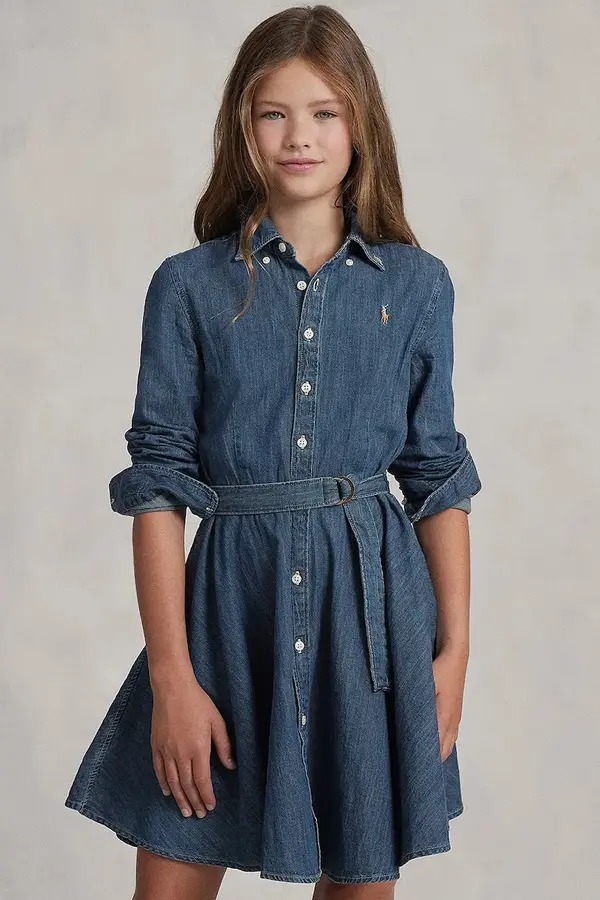 Polo Ralph Lauren Polo Ralph Lauren otroška obleka 140-158 cm