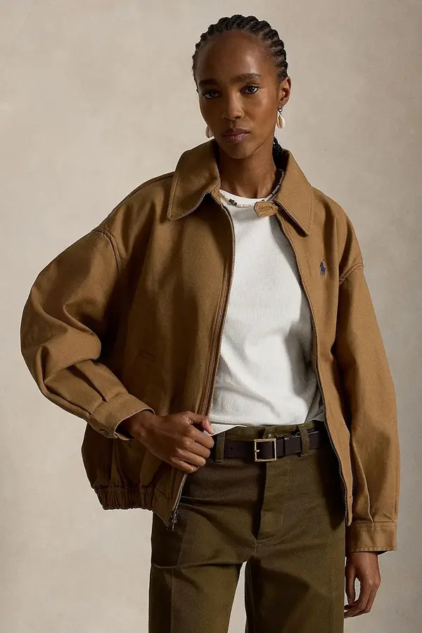 Polo Ralph Lauren Polo Ralph Lauren oversize jakna ženska bombažna