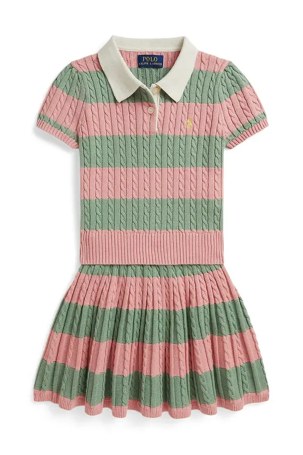 Polo Ralph Lauren Polo Ralph Lauren pletena obleka bombažna