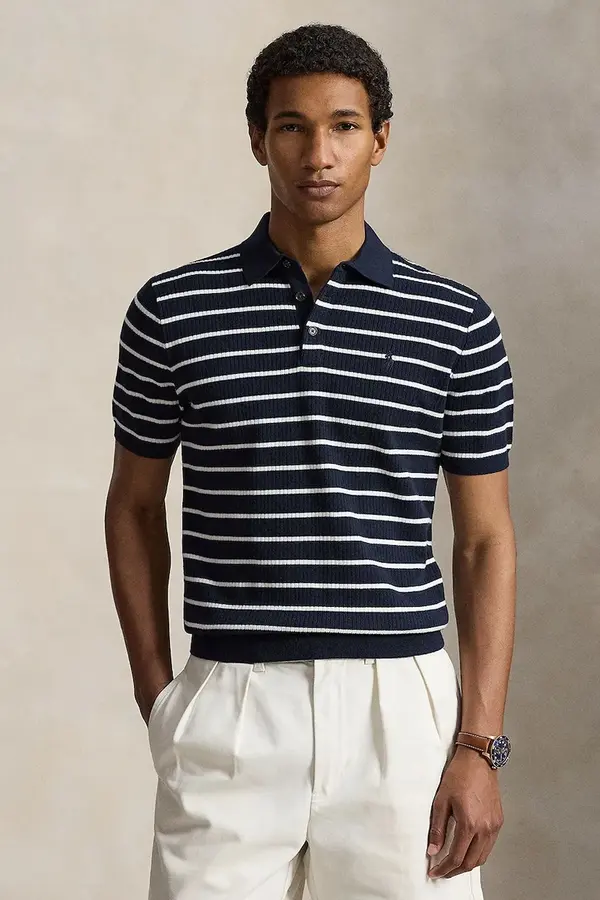 Polo Ralph Lauren Polo Ralph Lauren pletena polo majica moška bombažna