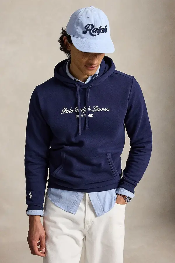 Polo Ralph Lauren Polo Ralph Lauren pulover s kapuco moški z bombažem