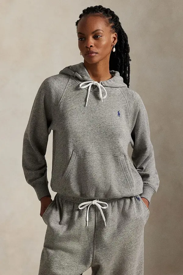 Polo Ralph Lauren Polo Ralph Lauren pulover s kapuco ženski z bombažem