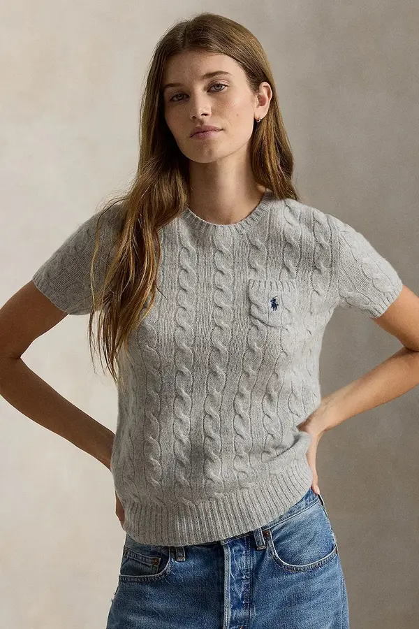 Polo Ralph Lauren Polo Ralph Lauren pulover s kratkimi rokavi ženski volnen