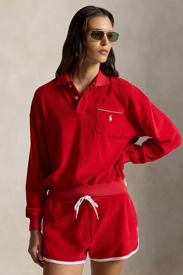 Polo Ralph Lauren Polo Ralph Lauren pulover ženski bombažen LT WT COTTON TERRY-KNT-POLO