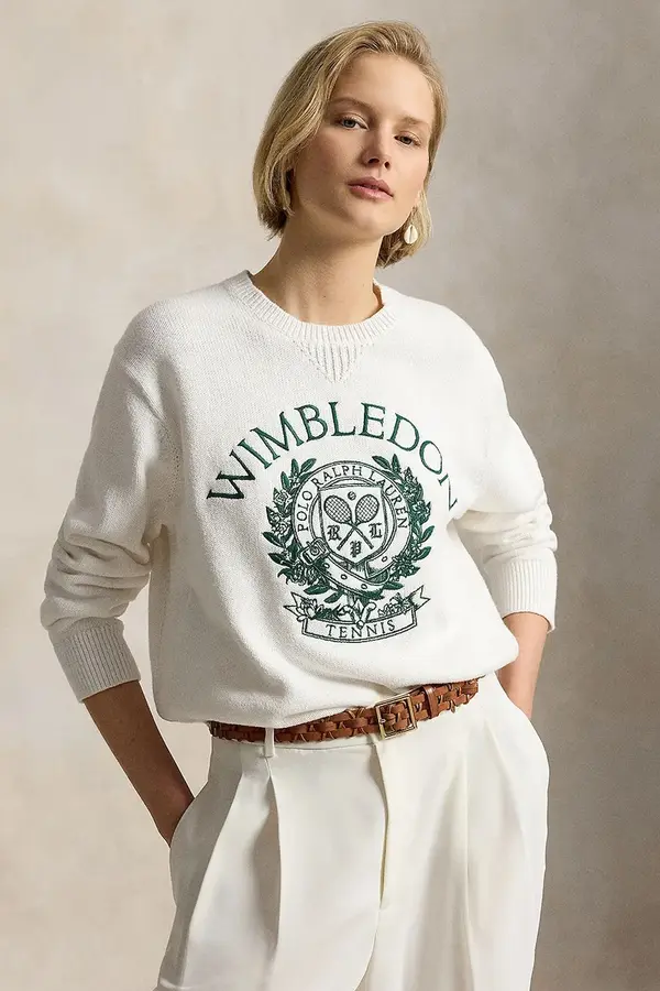 Polo Ralph Lauren Polo Ralph Lauren pulover ženski bombažen Wimbledon