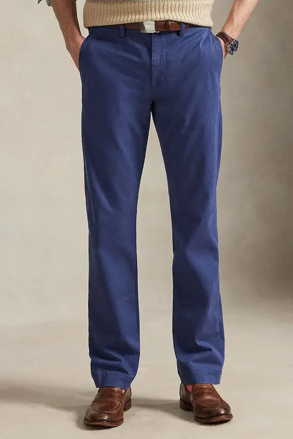 Polo Ralph Lauren Polo Ralph Lauren ravne hlače moške z bombažem