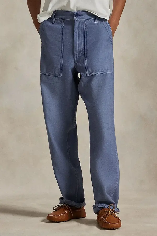 Polo Ralph Lauren Polo Ralph Lauren ravne hlače ženske bombažne