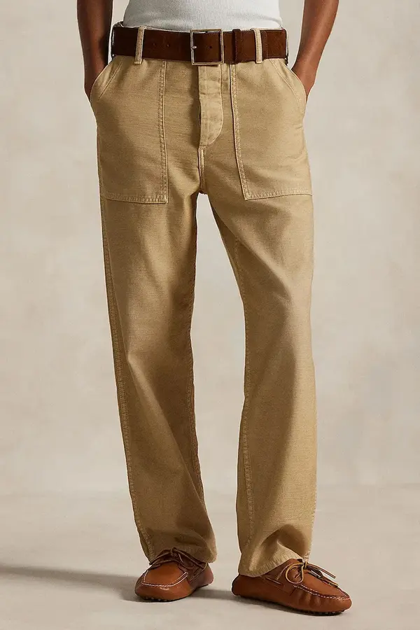 Polo Ralph Lauren Polo Ralph Lauren ravne hlače ženske bombažne