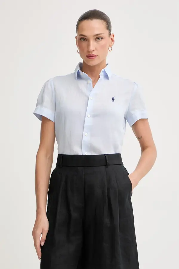 Polo Ralph Lauren Polo Ralph Lauren srajca ženska lanena PD LINEN-WVN-SHIRT