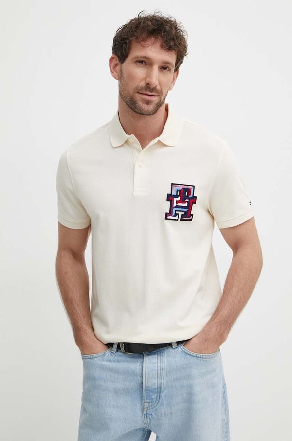 Tommy Hilfiger Polo Tommy Hilfiger moški, bež barva, MW0MW34842