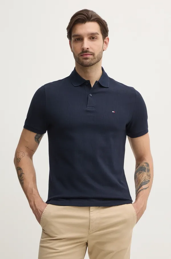Tommy Hilfiger Polo Tommy Hilfiger moški, mornarsko modra barva, MW0MW38951
