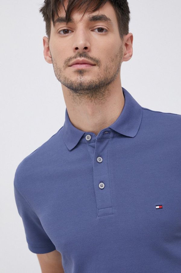 Tommy Hilfiger Polo Tommy Hilfiger moški, vijolična barva