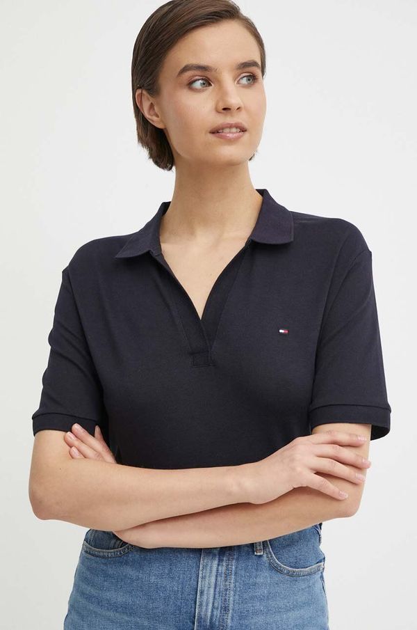 Tommy Hilfiger Polo Tommy Hilfiger ženski, mornarsko modra barva