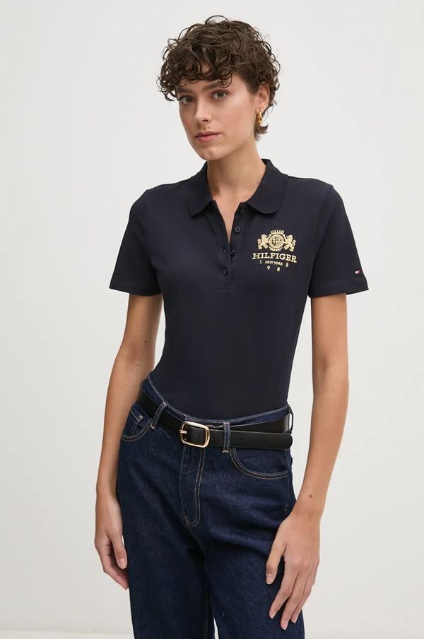 Tommy Hilfiger Polo Tommy Hilfiger ženski, mornarsko modra barva, WW0WW43609