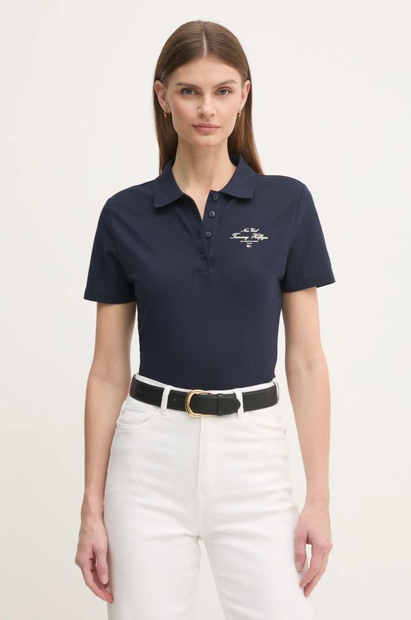 Tommy Hilfiger Polo Tommy Hilfiger ženski, mornarsko modra barva, WW0WW43930