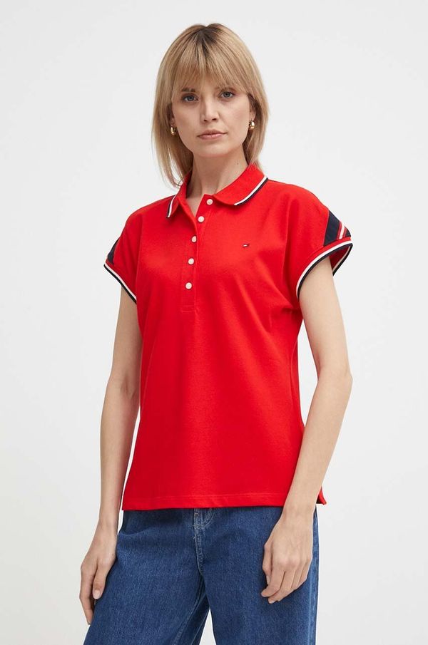 Tommy Hilfiger Polo Tommy Hilfiger ženski, rdeča barva