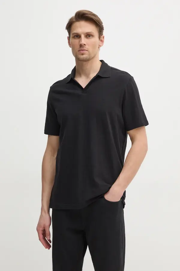 Calvin Klein Polo z mešanico lana Calvin Klein