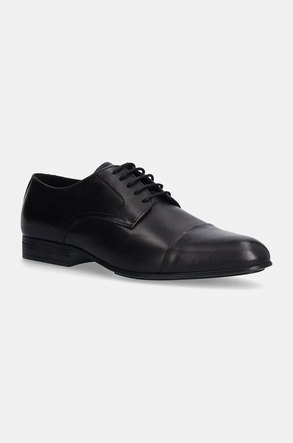 Calvin Klein Polškornji Calvin Klein DERBY CAP TOE moške, črna barva, HM0HM01540