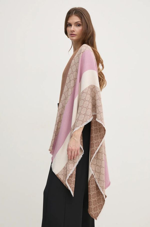 Twinset Pončo Twinset roza barva, 251TA4190