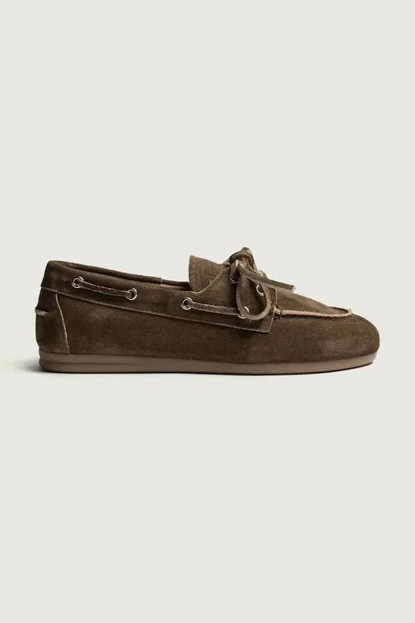 Posa Posa loaferji ženski semišasti Boat Loafer