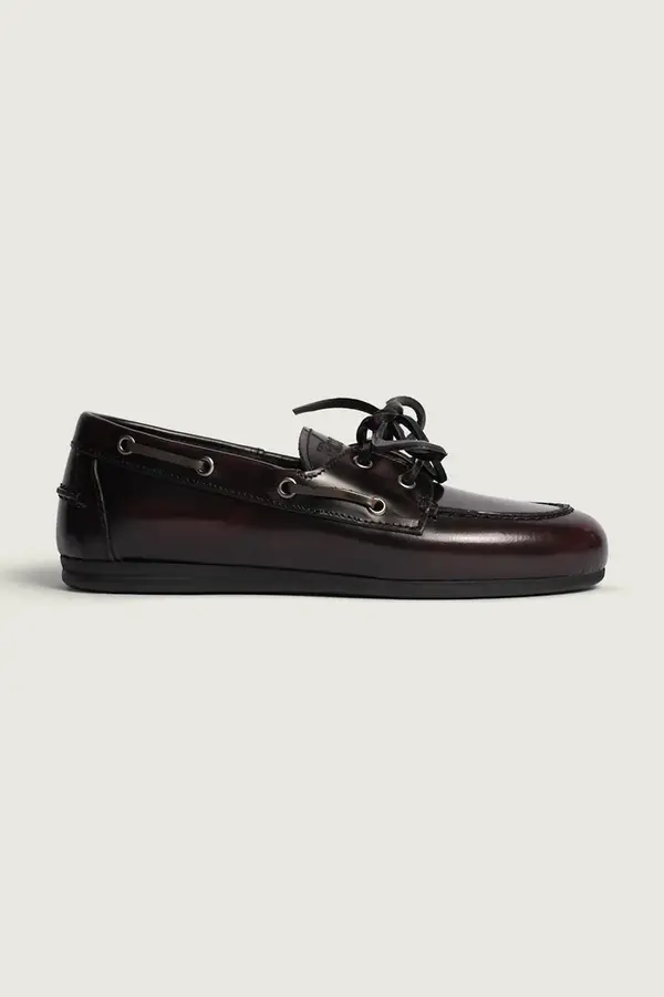 Posa Posa loaferji ženski usnjeni Boat Loafer