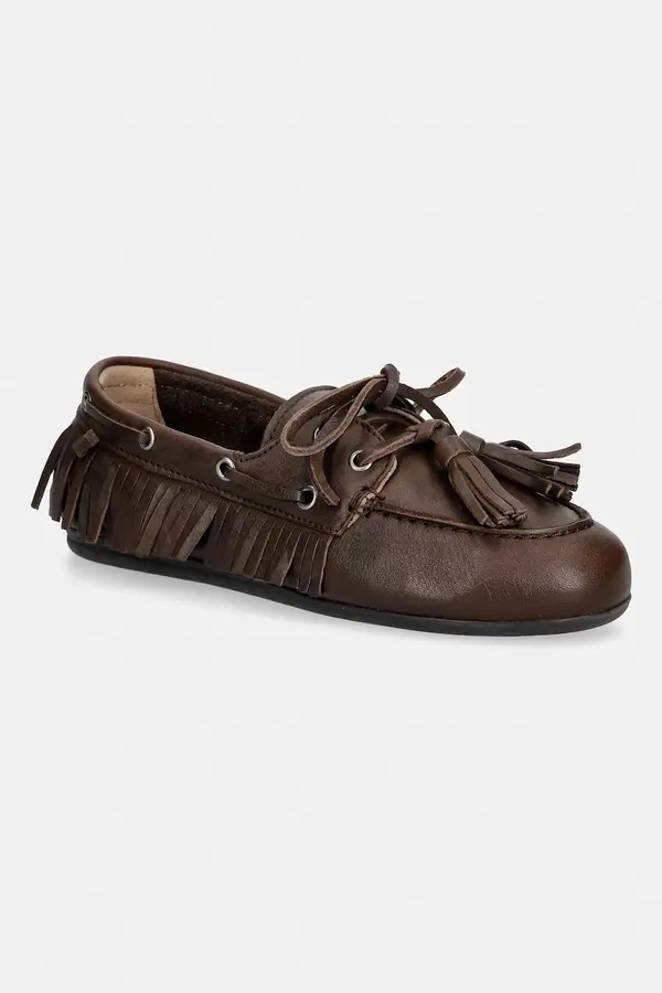 Posa Posa mokasini ženski semišasti Boat Loafer Native Tassel