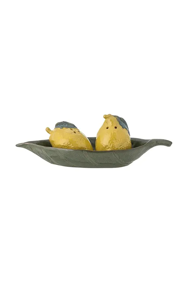 Bloomingville Posodice za sol in poper s podstavkom Bloomingville Limone Salt & Pepper Shaker Set