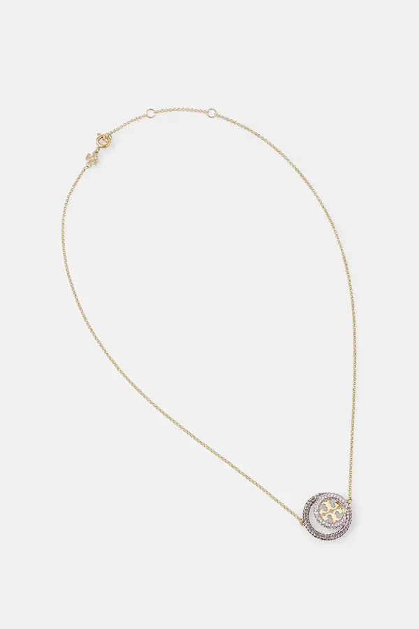 Tory Burch Pozlačena ogrlica Tory Burch Miller Pave