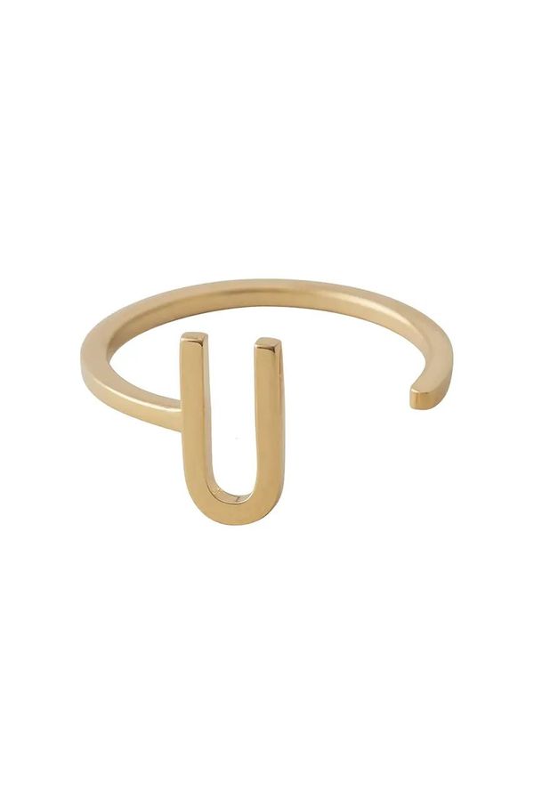 Design Letters Pozlačeni srebrni prstan Design Letters 90601000U