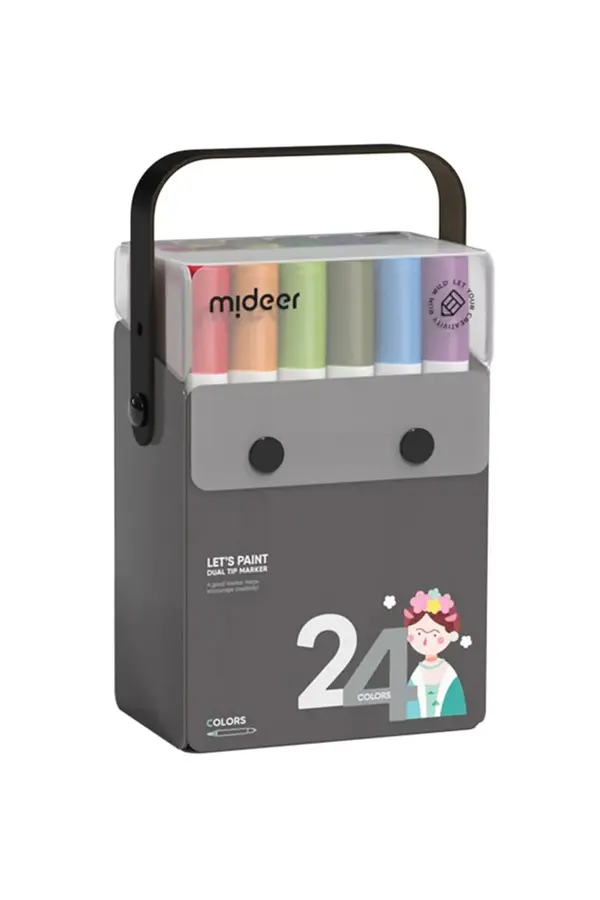 Mideer Prosojni markerji z dvema koncema Mideer 24-pack