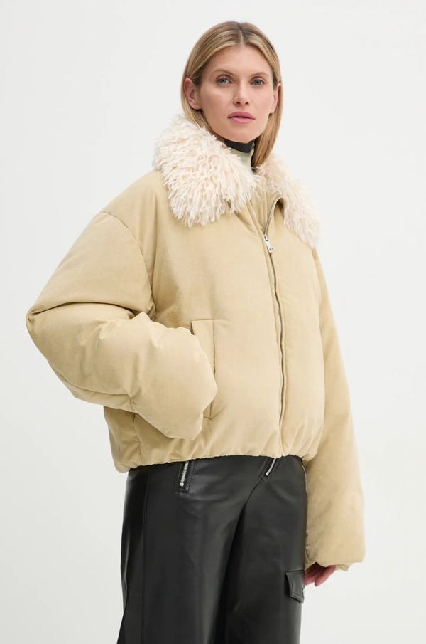 Nanushka Puhovka Nanushka ZACHARIE ženska, bež barva, NU24FWOW45873