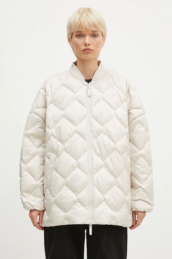 New Balance Puhovka New Balance Pinnacle Bomber ženska, bež barva, WJ43503MBM