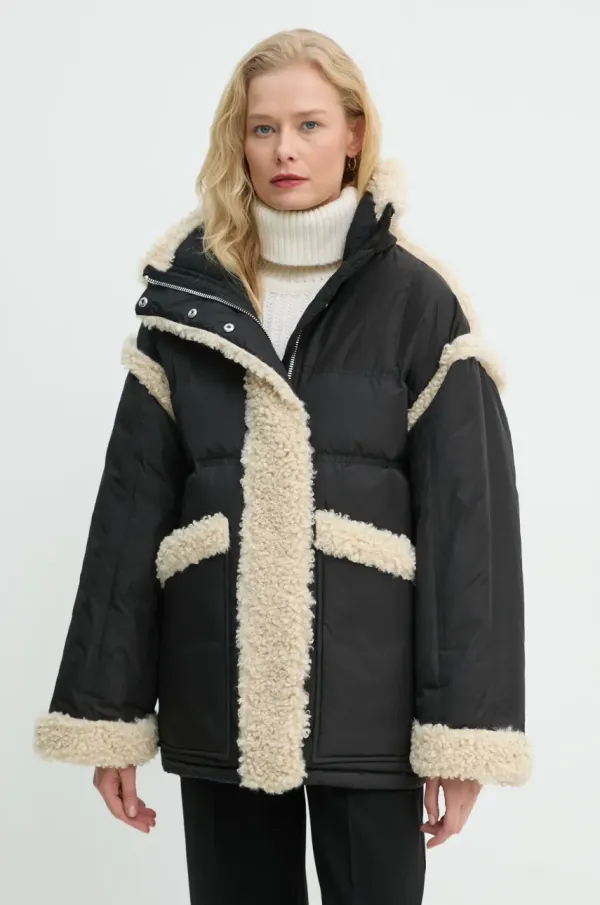 Stand Studio Puhovka Stand Studio Dorothy Coat ženska, črna barva, 62033-8657