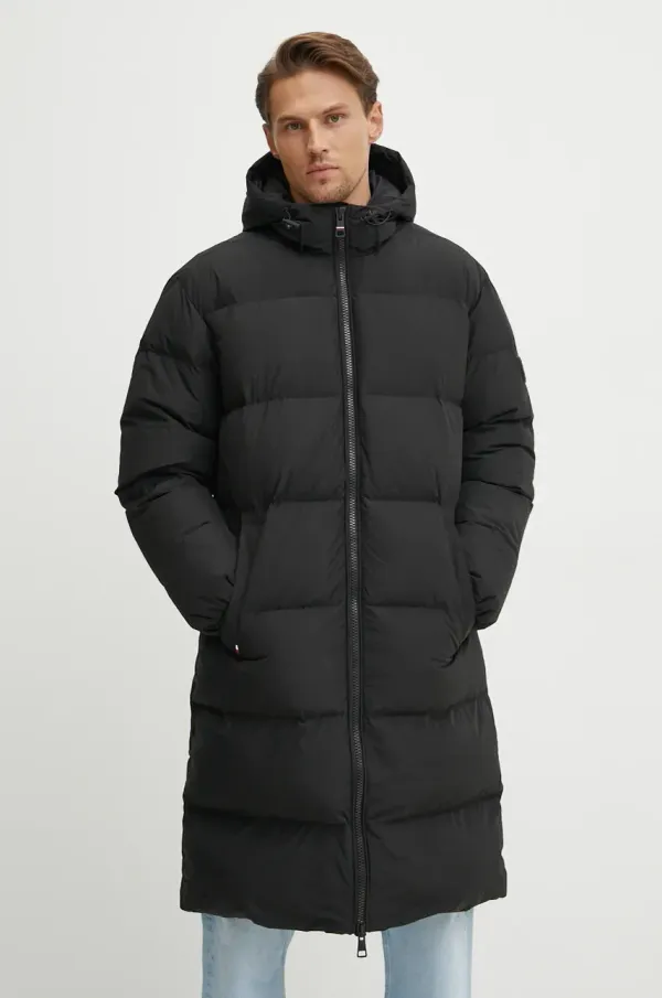 Tommy Hilfiger Puhovka Tommy Hilfiger moška, črna barva, MW0MW37368