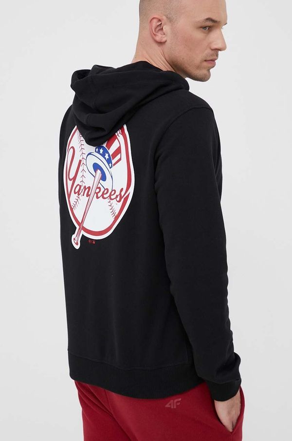 47brand Pulover 47brand MLB New York Yankees moški, črna barva, s kapuco