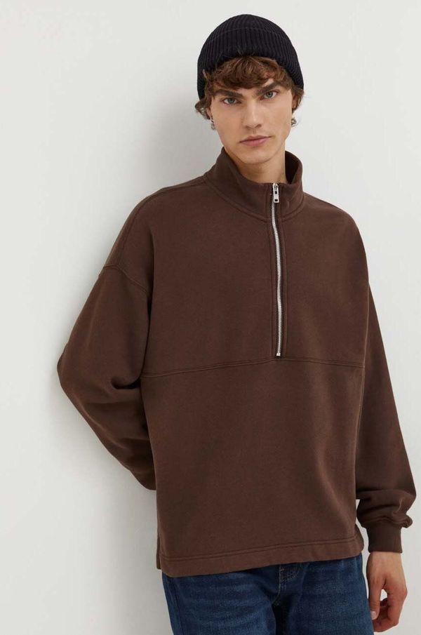 Abercrombie & Fitch Pulover Abercrombie & Fitch moška, rjava barva