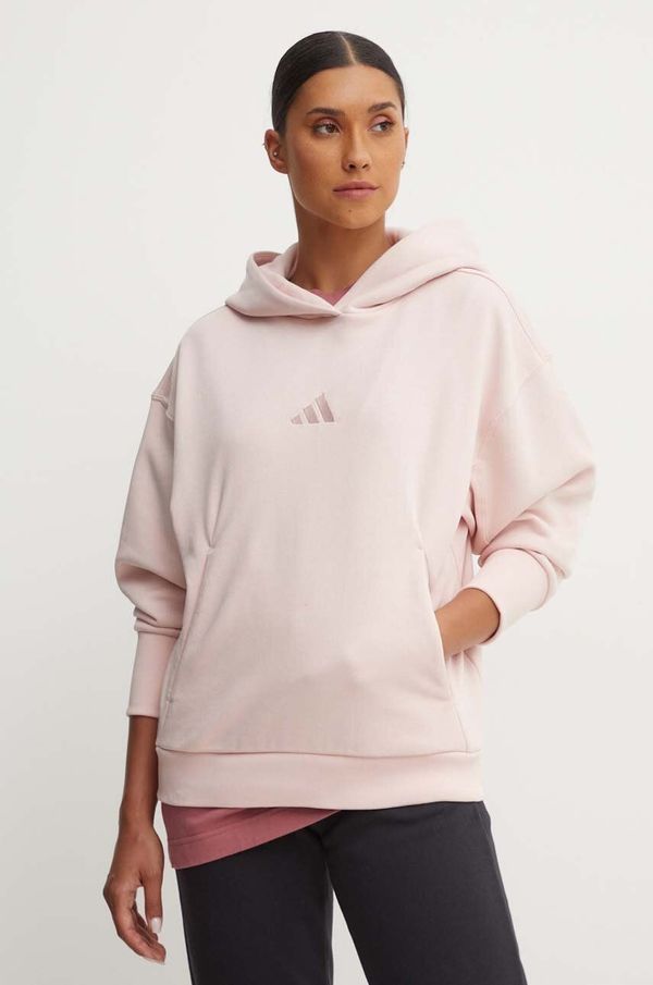 adidas Pulover adidas All SZN ženski, roza barva, IY6765