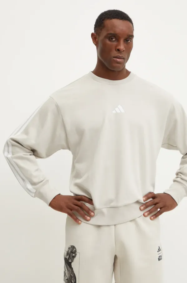 adidas Pulover adidas Essentials moški, bež barva, JE6377