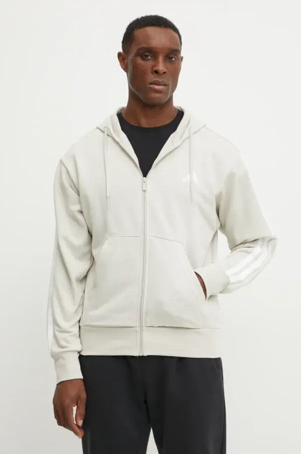 adidas Pulover adidas Essentials moški, bež barva, s kapuco, JE6340