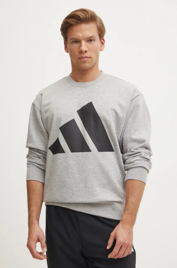 adidas Pulover adidas Essentials moški, siva barva, JE8952