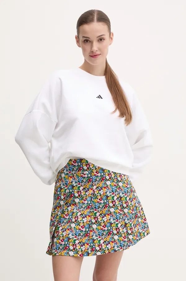 adidas Pulover adidas Essentials ženski, bela barva, JI6059