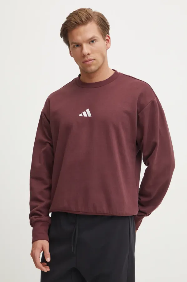 adidas Pulover adidas Feelcozy moška, rdeča barva, JE3786