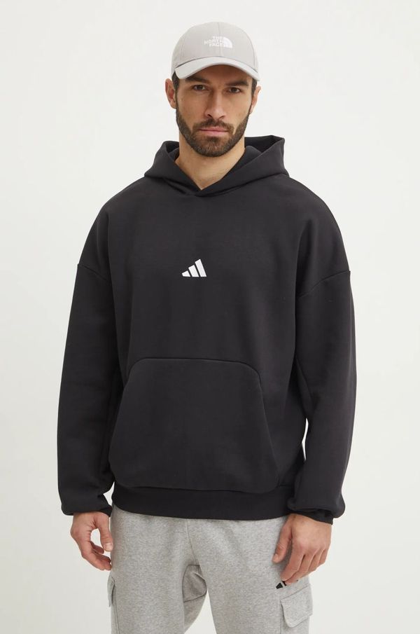 adidas Pulover adidas Future Icons moški, črna barva, s kapuco, JD4954