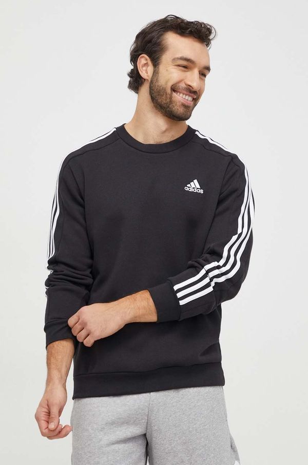 adidas Pulover adidas moška, črna barva