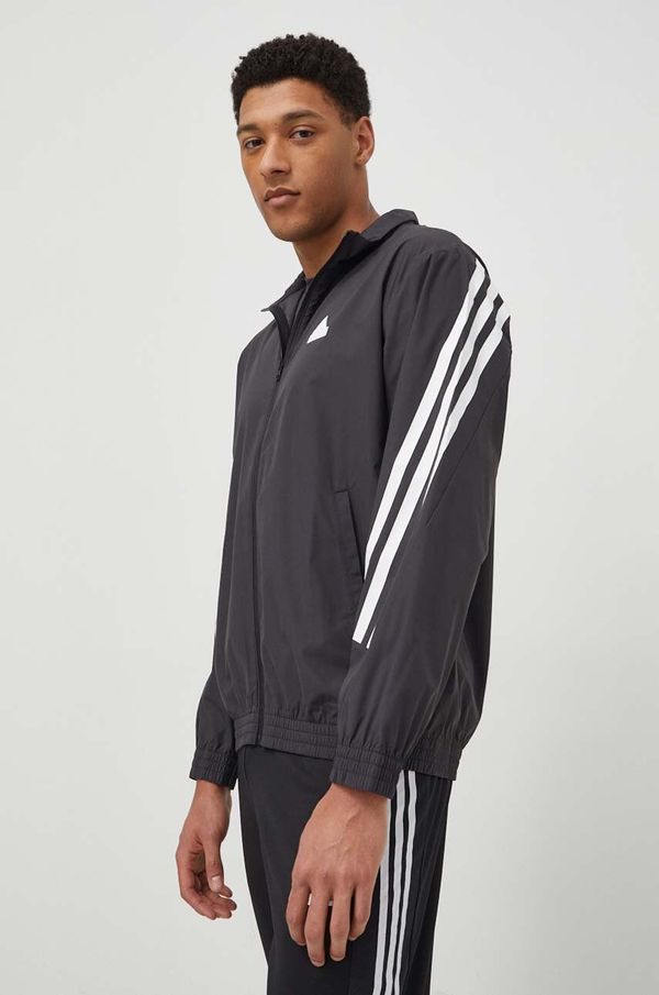 adidas Pulover adidas moška, črna barva