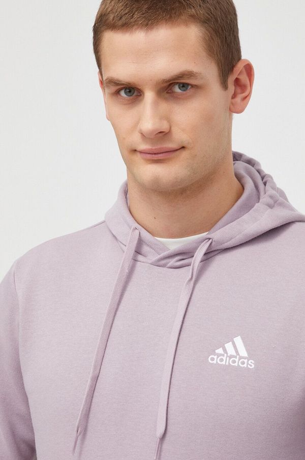 adidas Pulover adidas moška, roza barva, s kapuco